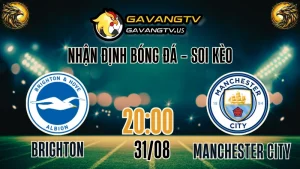 Gavang TV nhận định Brighton vs Manchester City – Premier League 31/08/2025, trực tiếp bóng đá hôm nay